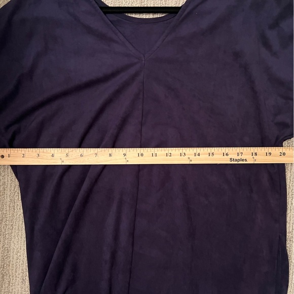 Small Ruby Ribbon (feels like suede)  Navy Blue Dress- with pockets! - Picture 6 of 9